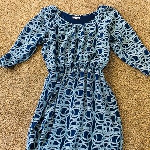 Long sleeve patterned dress